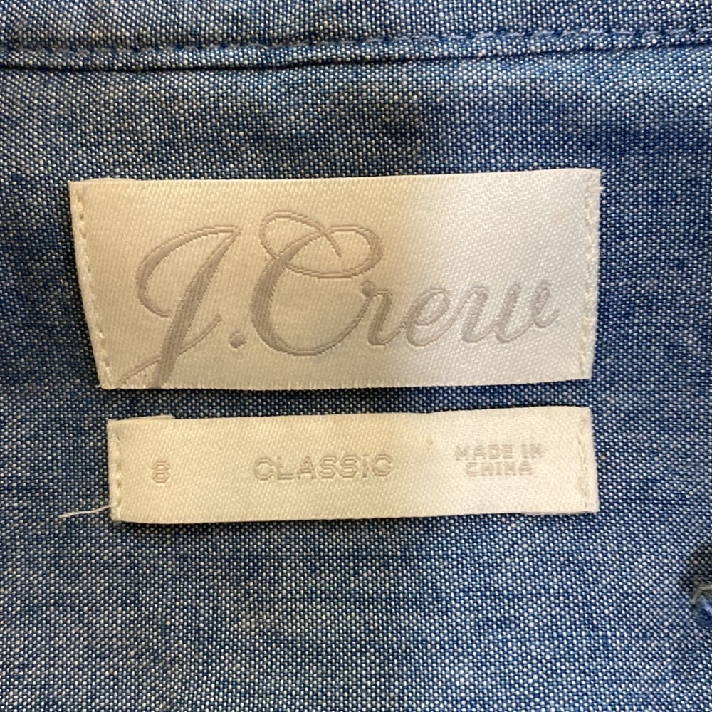 J. Crew Re-Imagined  Chambray Long Sleeve Button Down Top - Picture 9 of 11